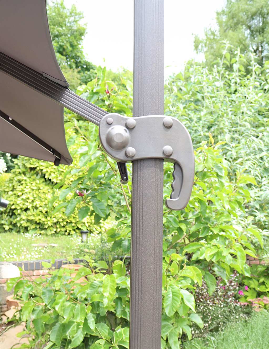 Square LED Parasol with Base 4 of 9