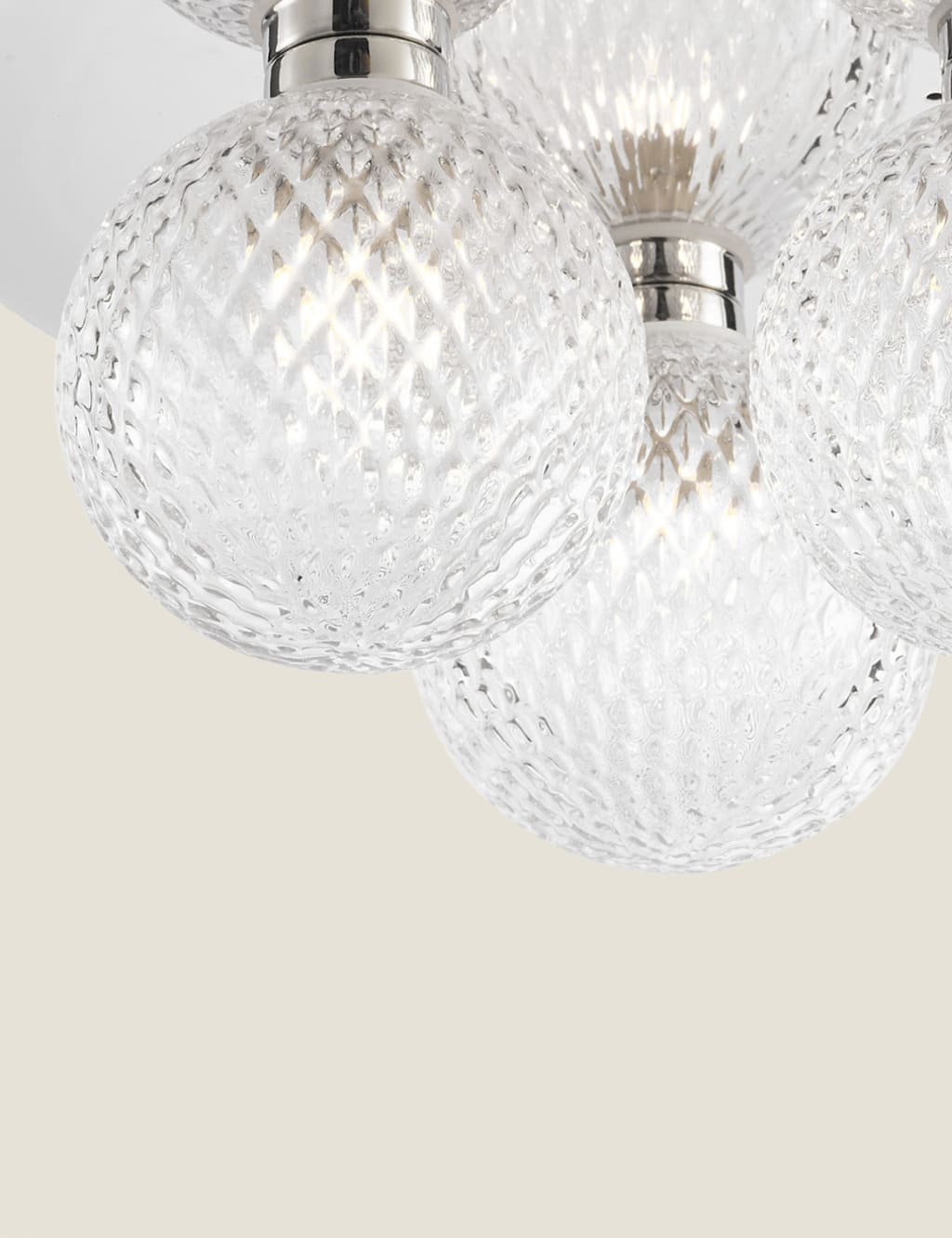 Prague Faceted Glass Flush Ceiling Light 2 of 4