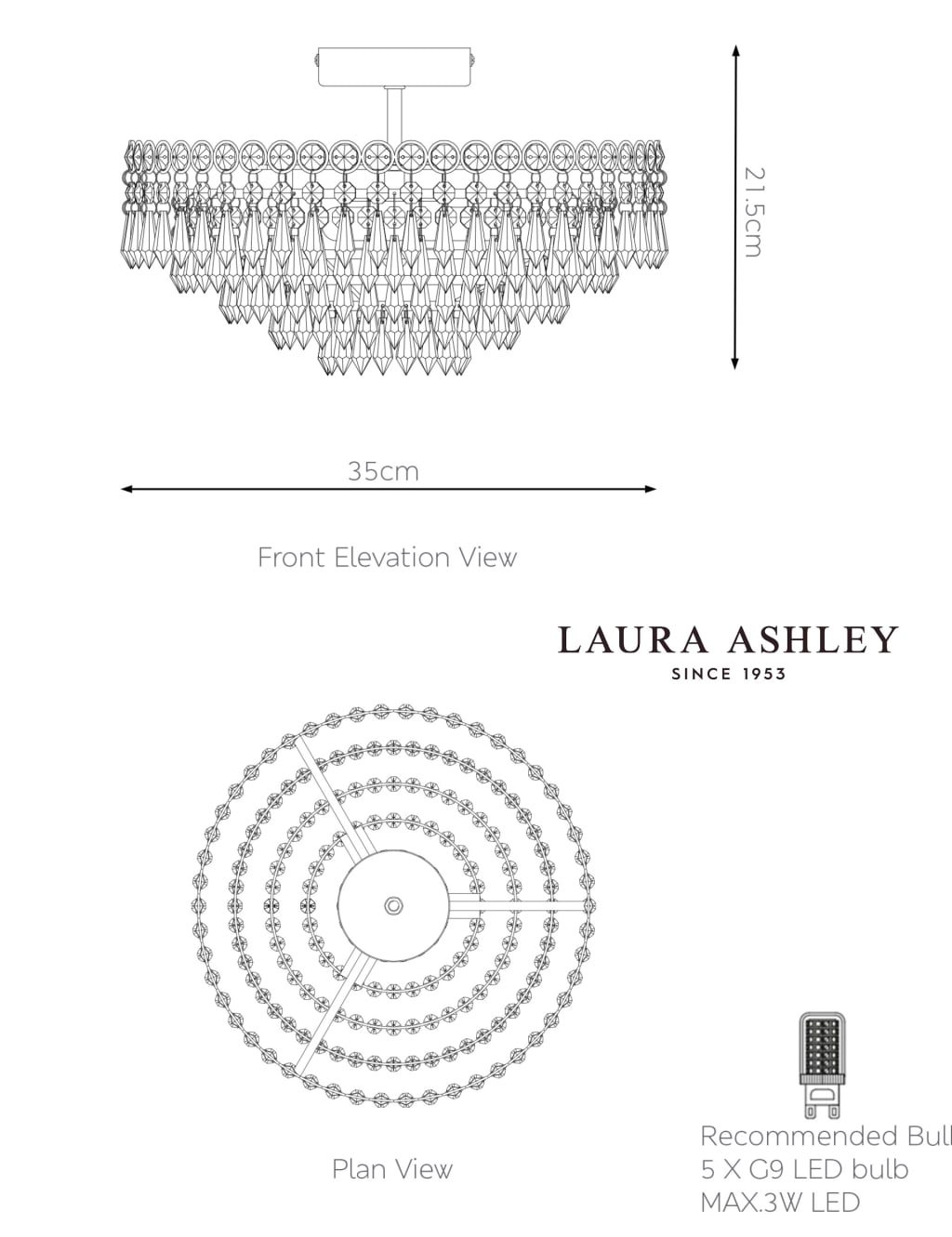 Enid Glass Chandelier 4 of 4