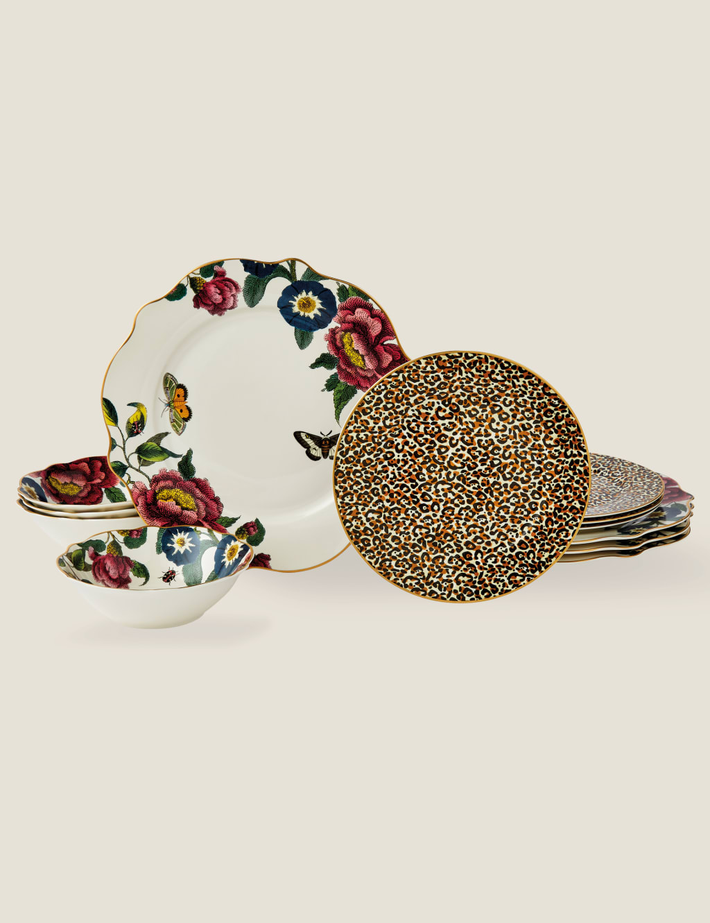 12 Piece Creatures of Curiosity Dinner Set 2 of 4