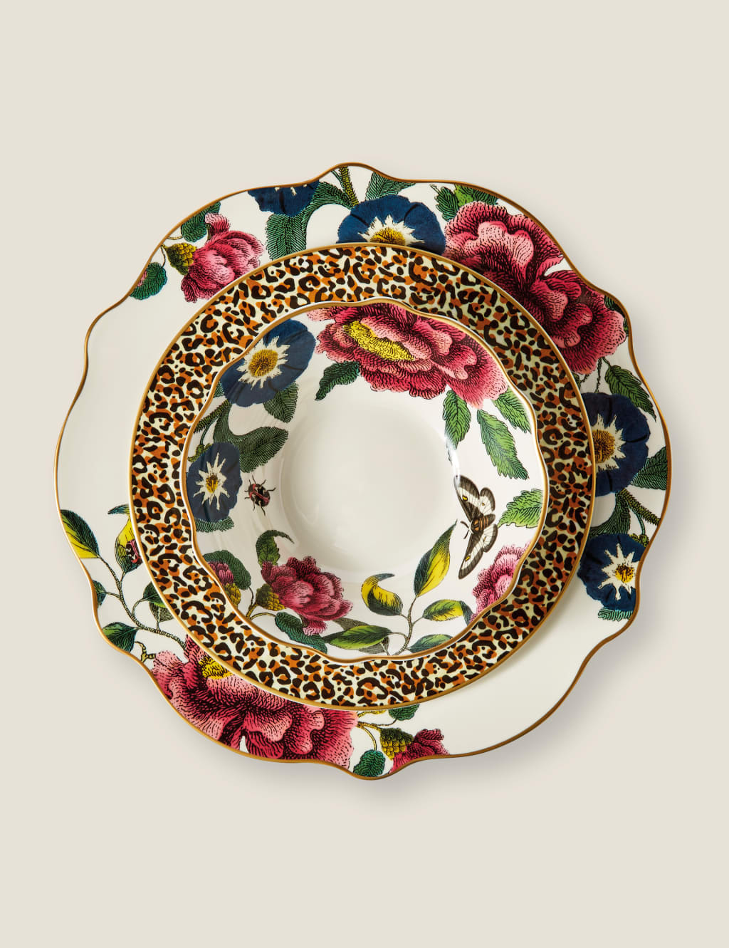 12 Piece Creatures of Curiosity Dinner Set 3 of 4