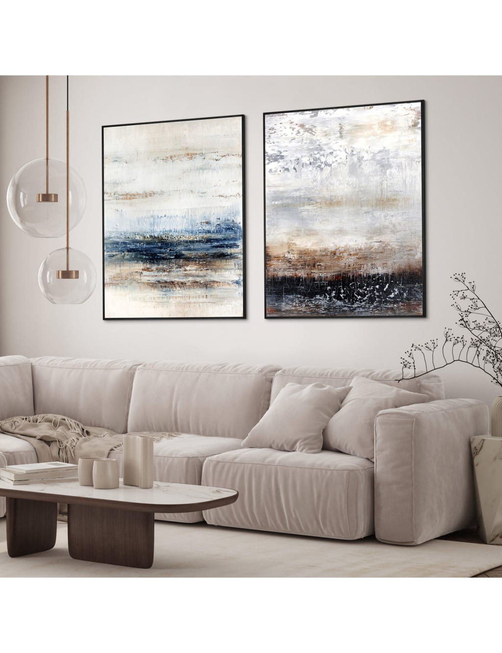 Set of 2 Fearless Rectangle Framed Art 1 of 1