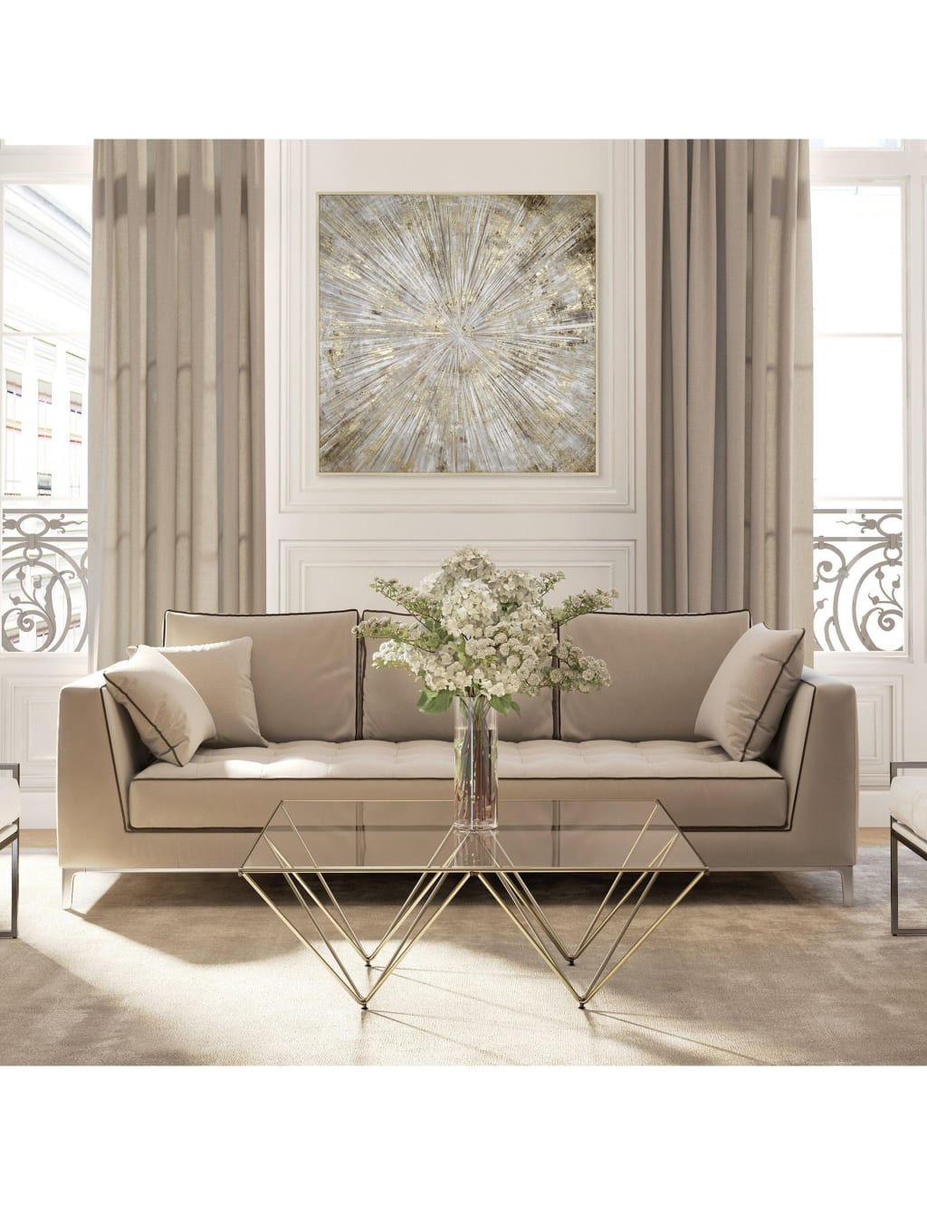 Starburst Flair Square Framed Art 1 of 1