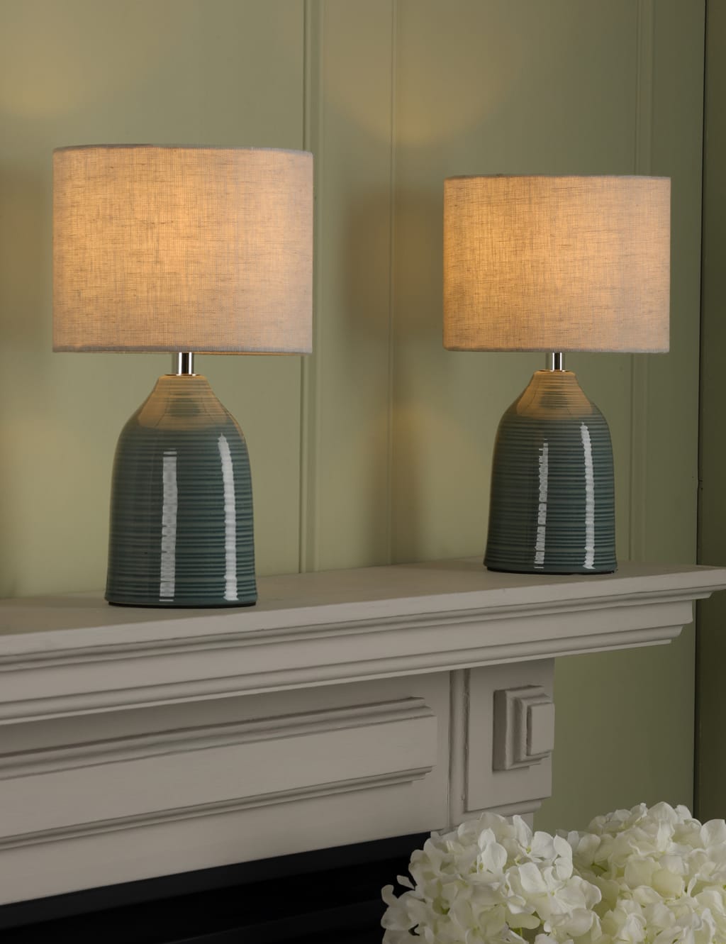 Set of 2 Penny Ceramic Table Lamps 2 of 4