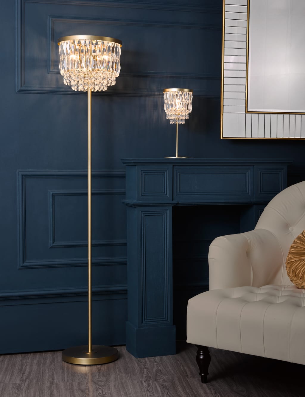 Rhosill Faceted Glass Floor Lamp 2 of 6