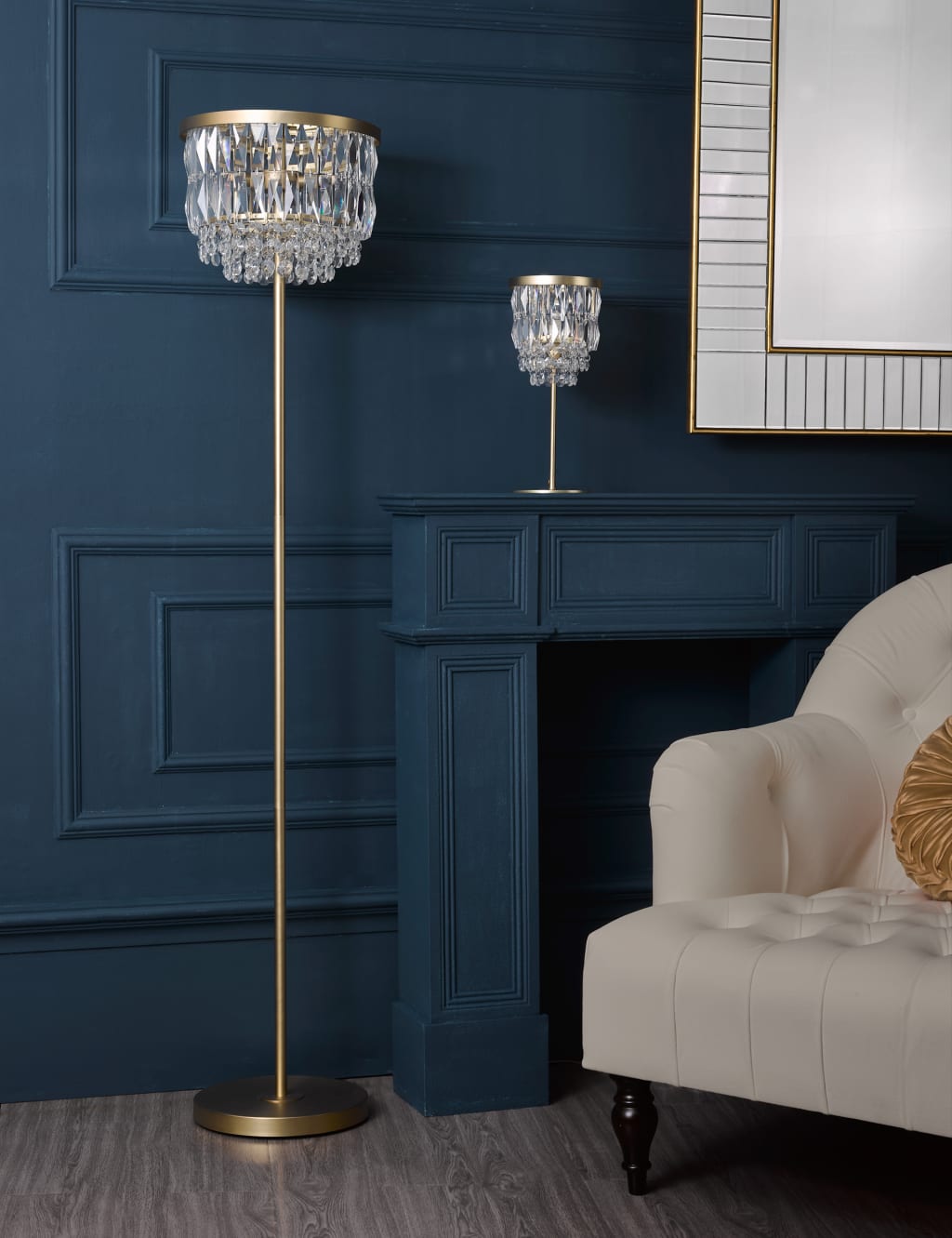 Rhosill Faceted Glass Floor Lamp 3 of 6