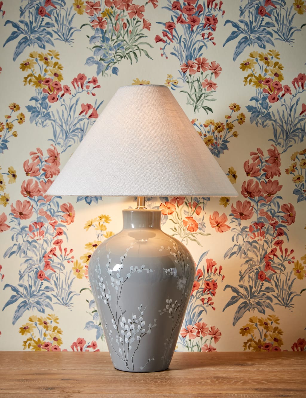 Pussywillow Ceramic Table Lamp 2 of 6