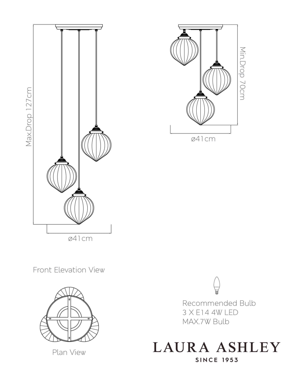 Whitham Multi-Light Cluster Pendant Light 6 of 6