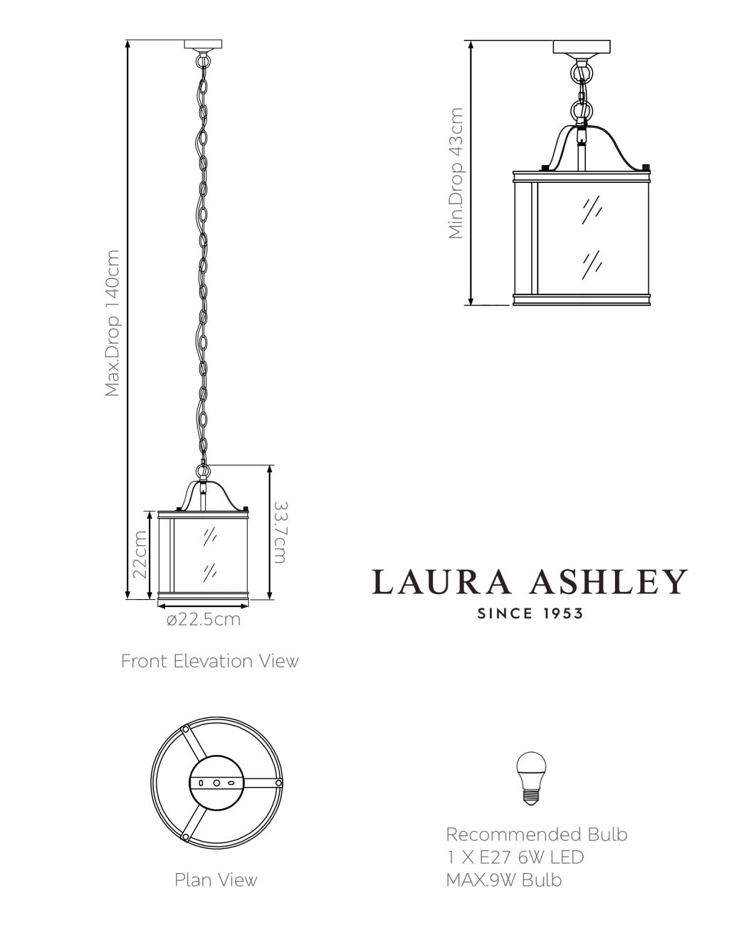 Harrington Metal Pendant Light 5 of 5