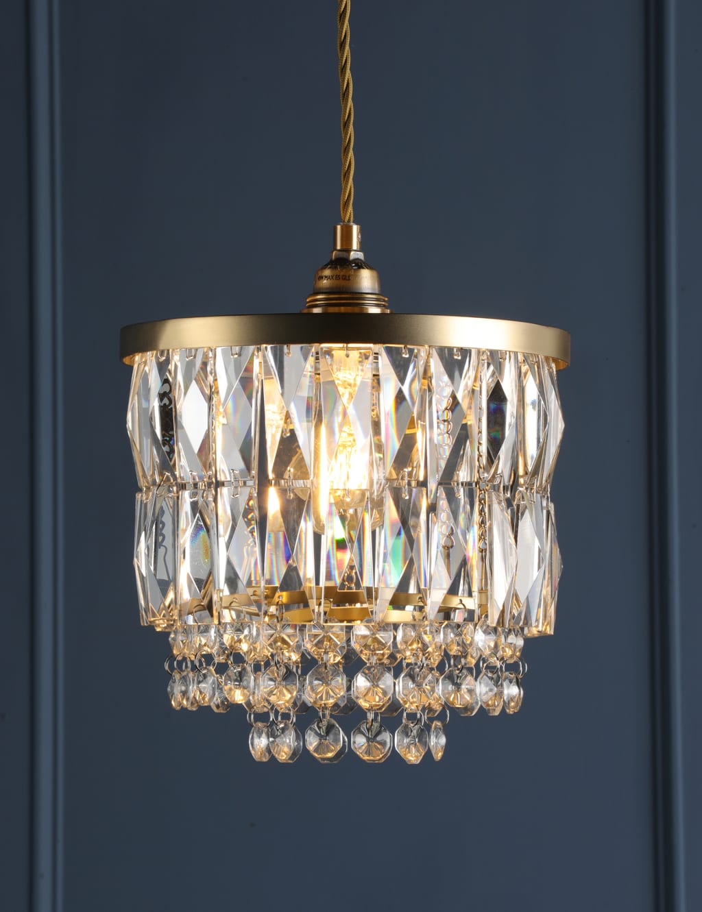 Rhosill Faceted Glass Easy Fit Pendant Light 2 of 6