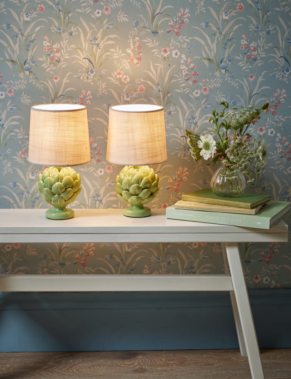Set of 2 Artichoke Ceramic Table Lamps 2 of 6