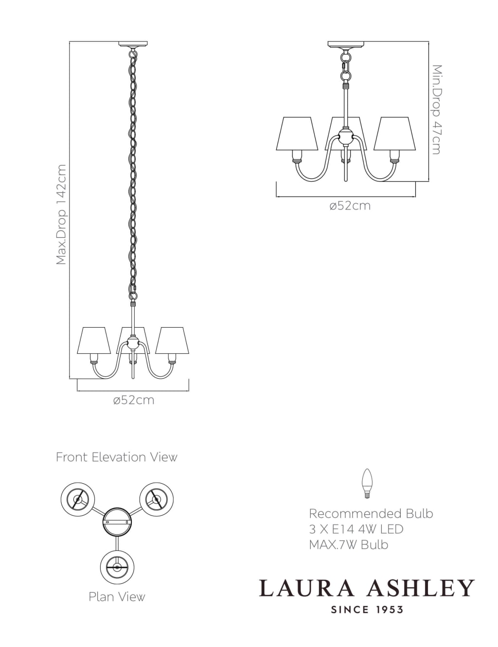 Westbourne 3 Light Pendant Light 6 of 6