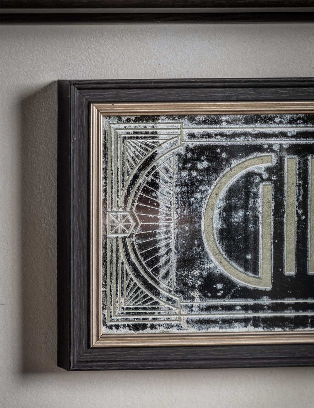 Gin Bar Wooden Frame Medium Wall Mirror 2 of 3
