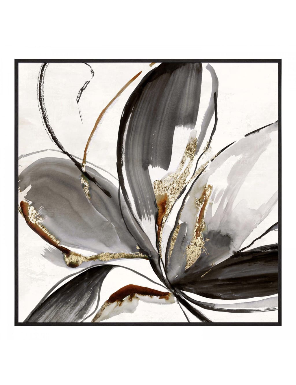 Glorious Abstract Floral Square Framed Art 2 of 2