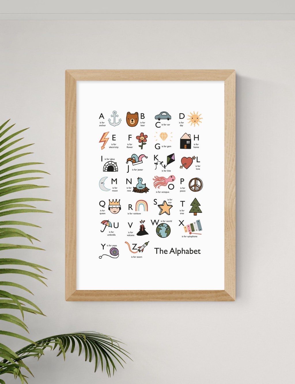 Alphabet In White Framed Art 2 of 3