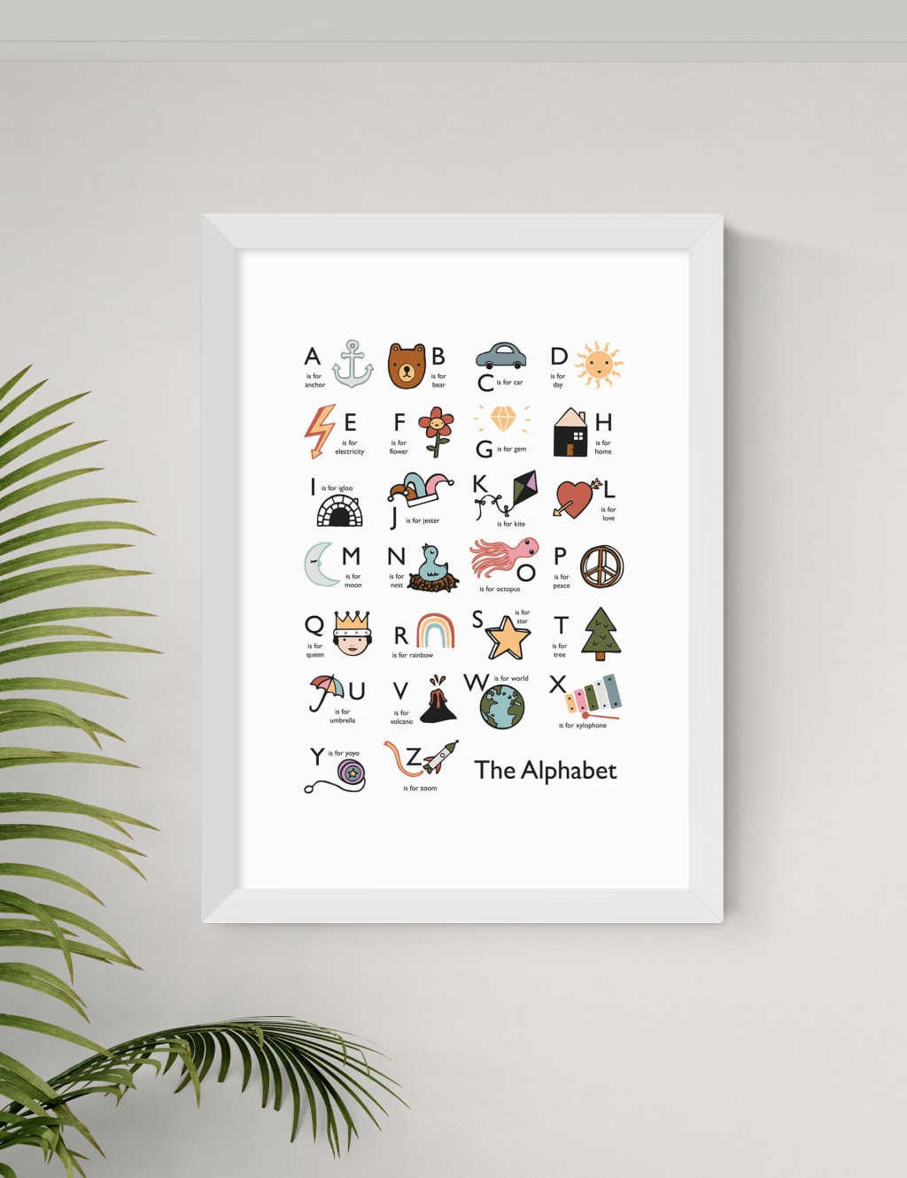 Alphabet In White Framed Art 2 of 3