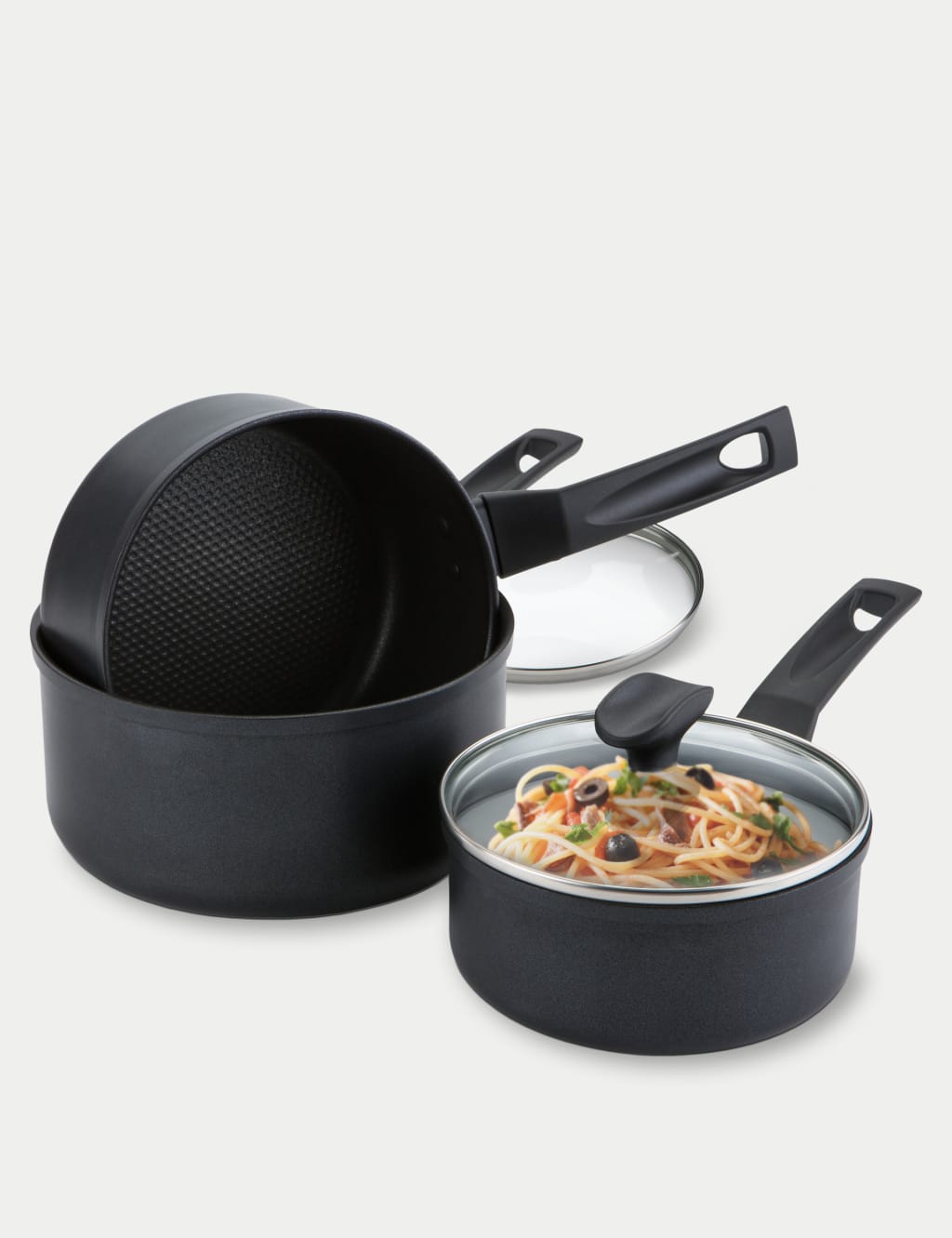 9 x Tougher Non Stick Saucepan Set of 3 7 of 7