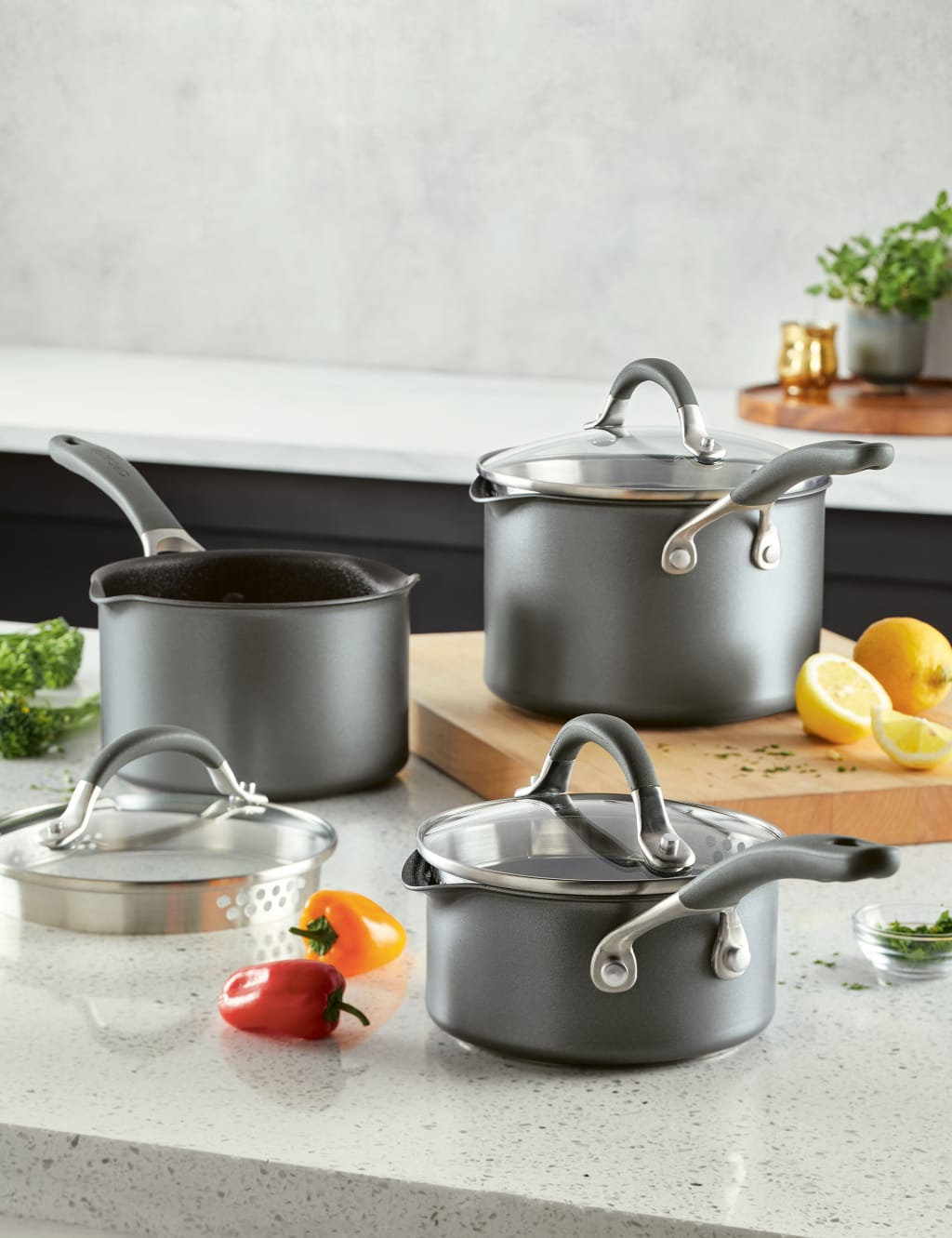 Scratch Defense Non Stick Saucepan Set of 3 4 of 5