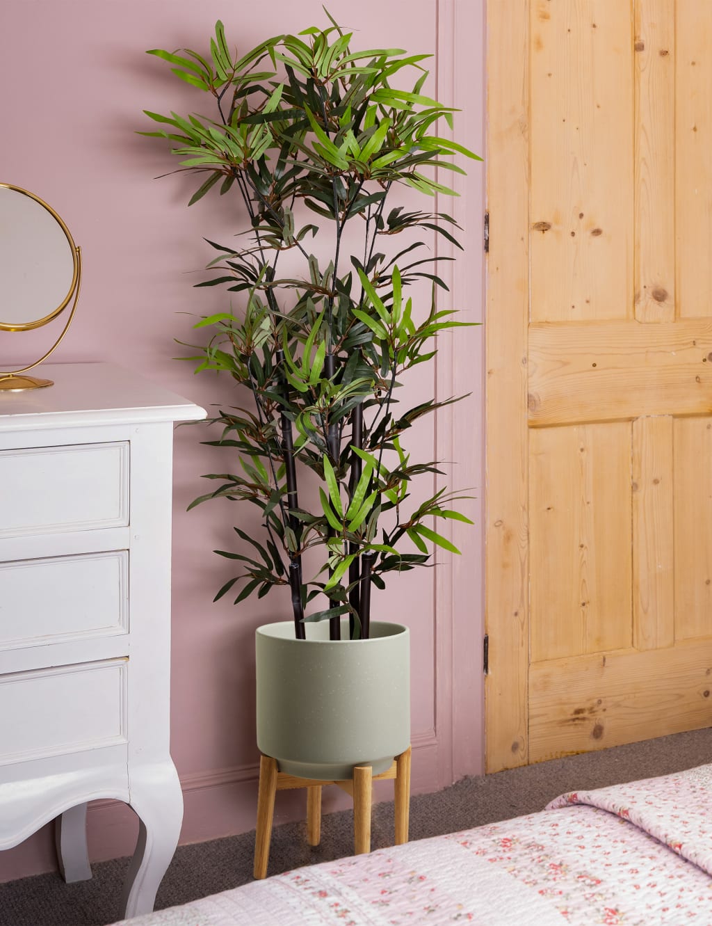 4ft Artificial Black Stem Bamboo in Pot 3 of 3