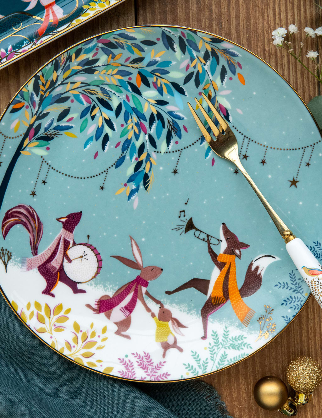 Set of 4 Woodland Tales Side Plates 3 of 11