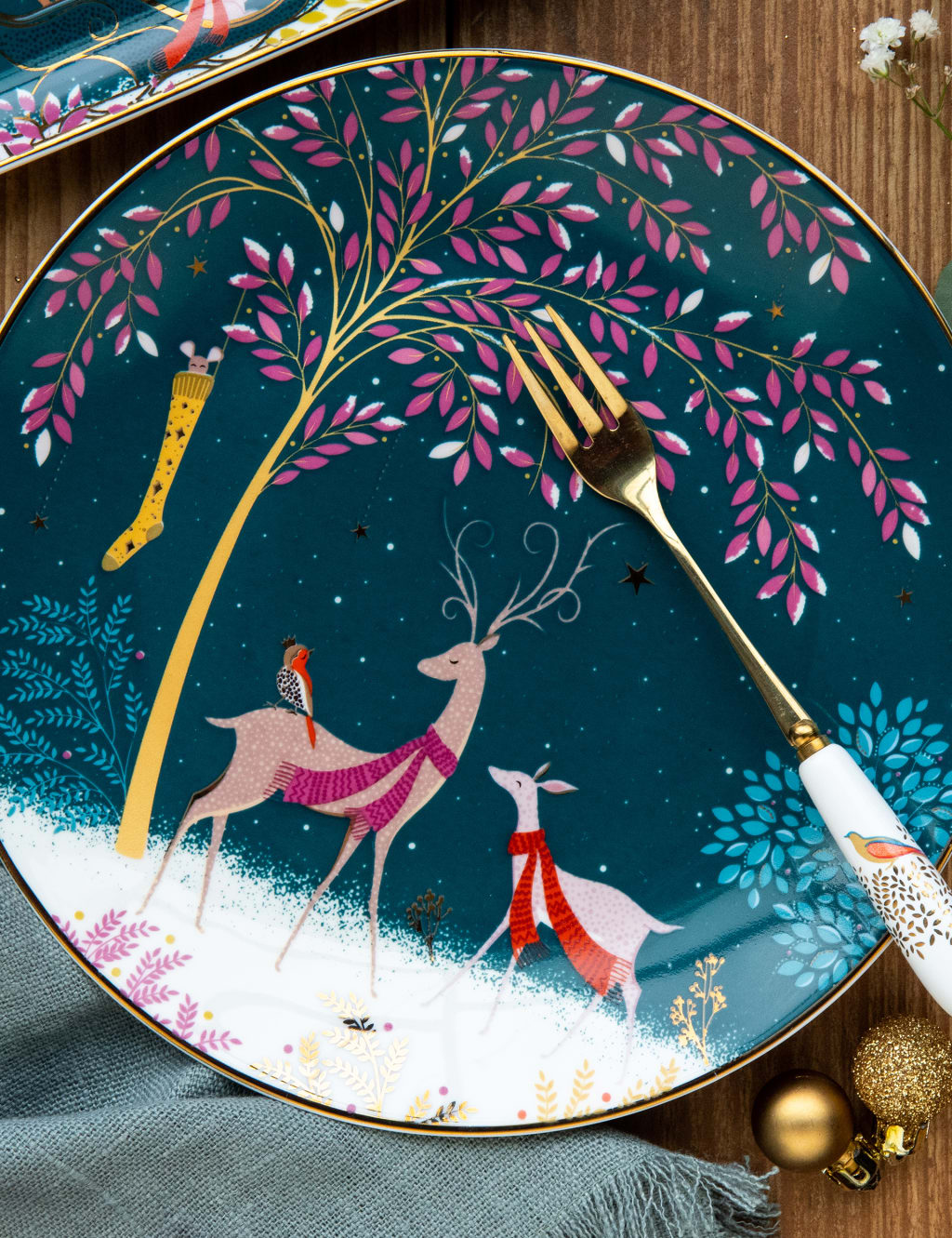 Set of 4 Woodland Tales Side Plates 4 of 11