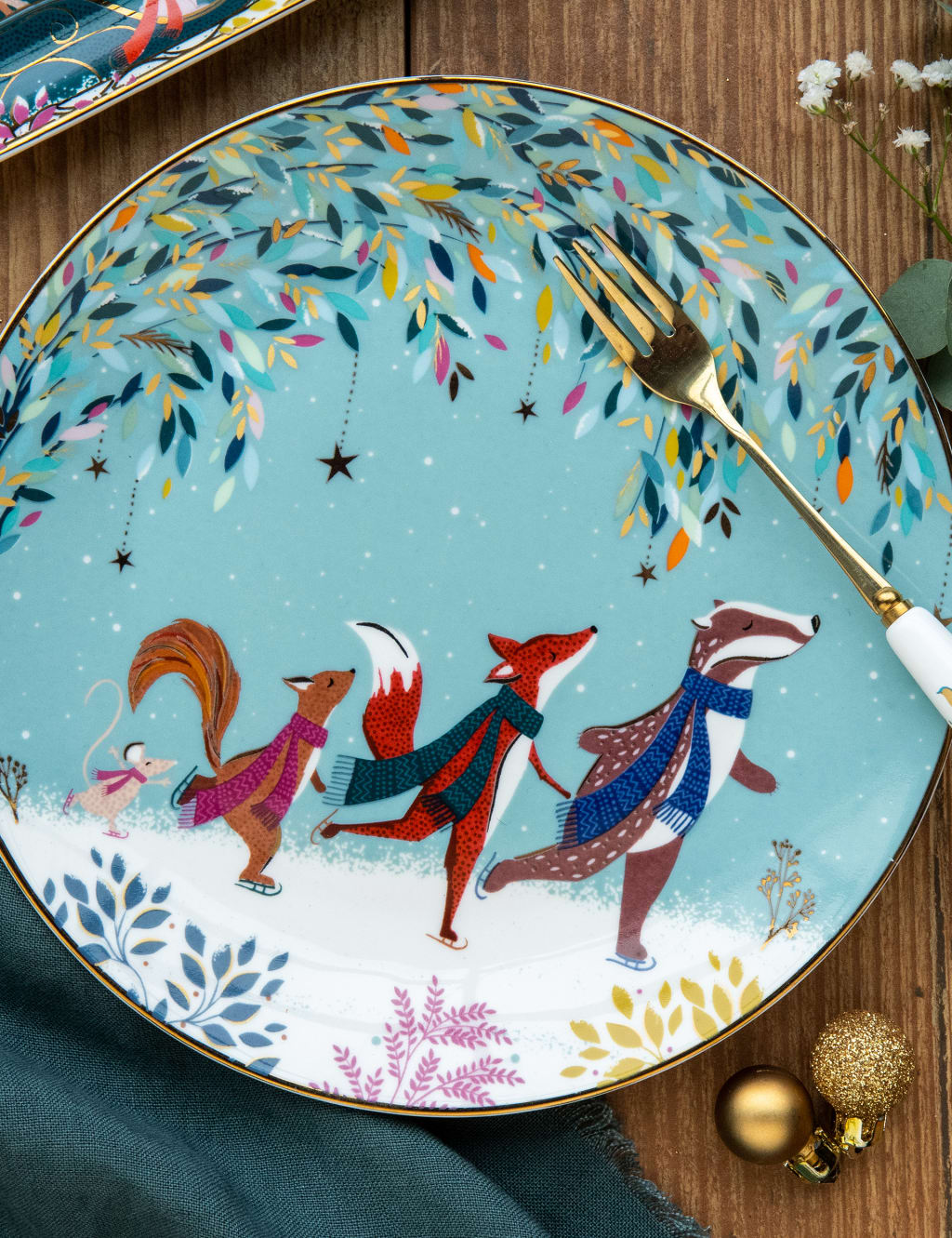Set of 4 Woodland Tales Side Plates 5 of 11