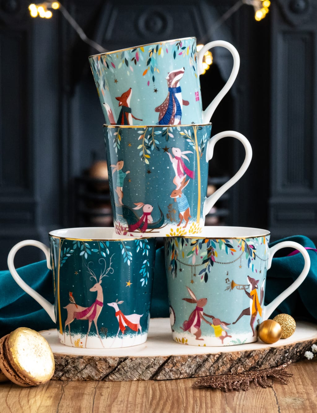 Set of 4 Woodland Tales Mugs 3 of 6