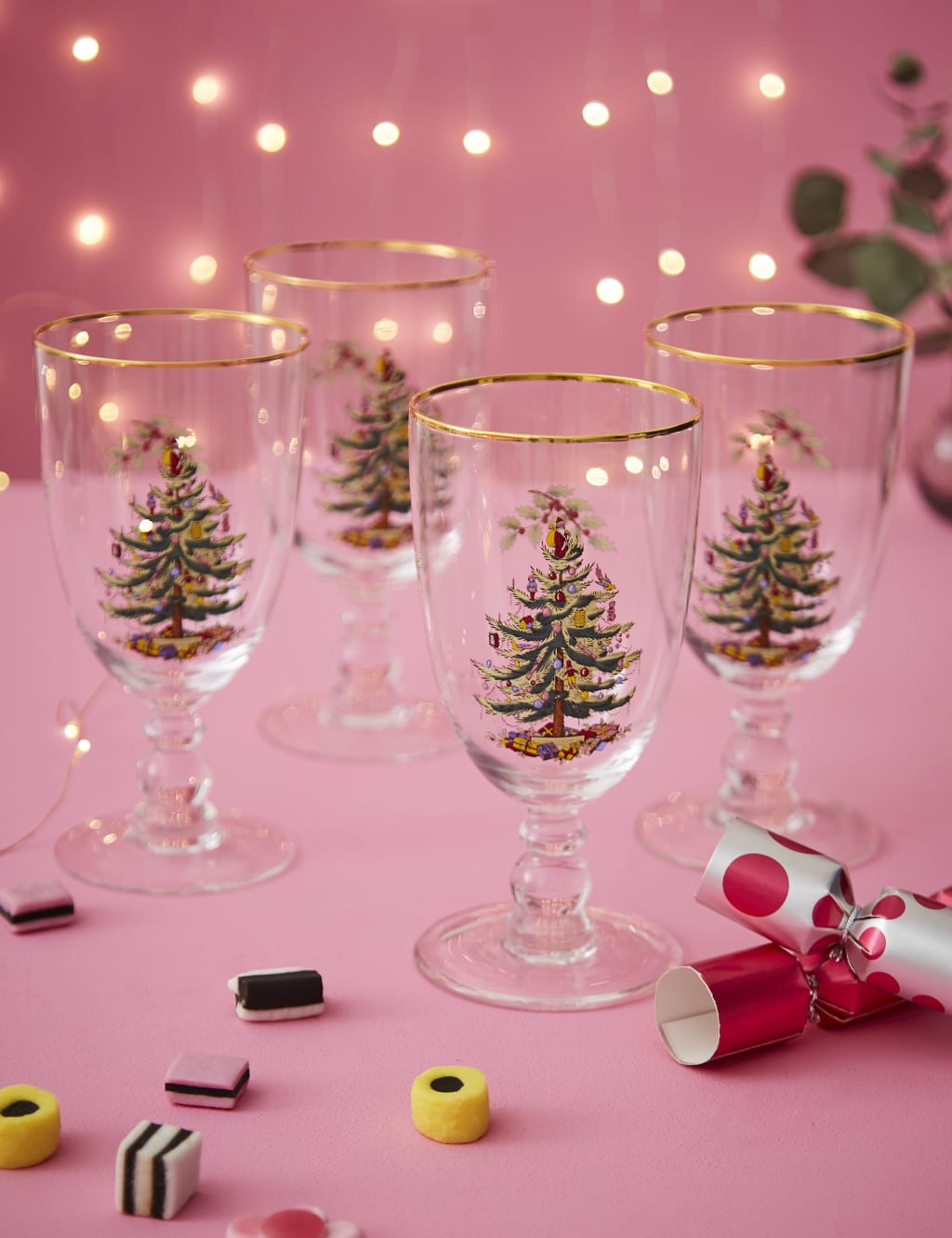 Set of 4 Christmas Tree Wine Tumblers 4 of 8