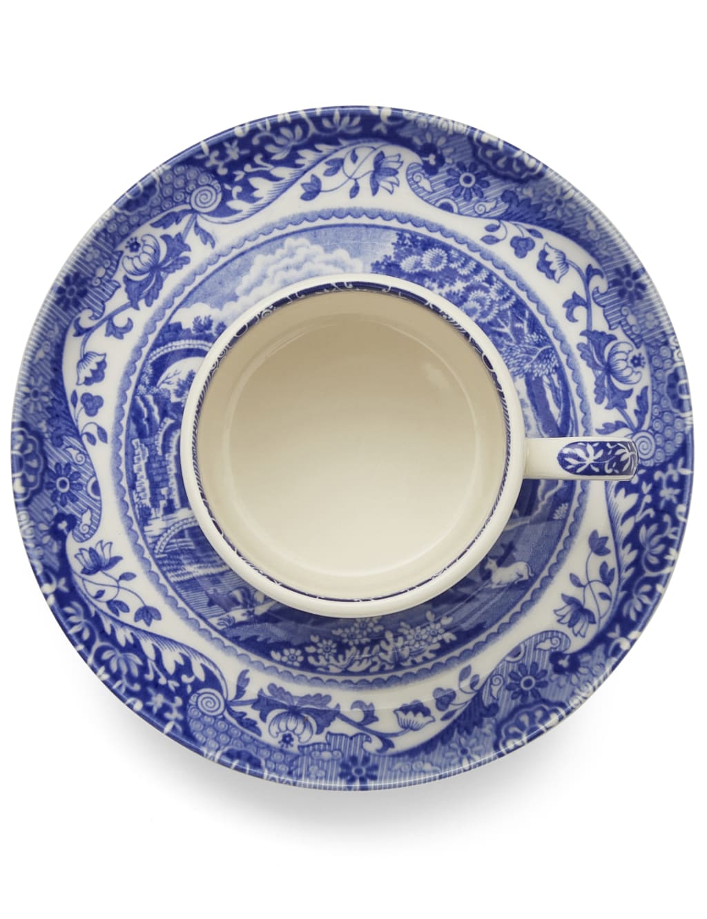 Set of 4 Blue Italian Cups & Saucers 7 of 8