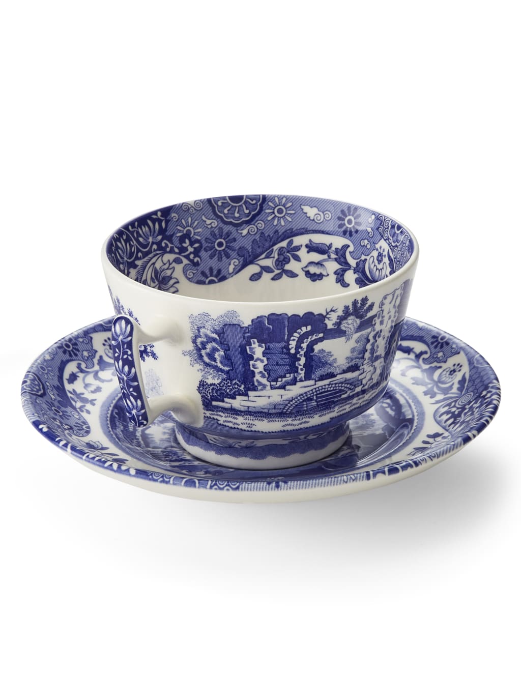 Set of 4 Blue Italian Cups & Saucers 5 of 8