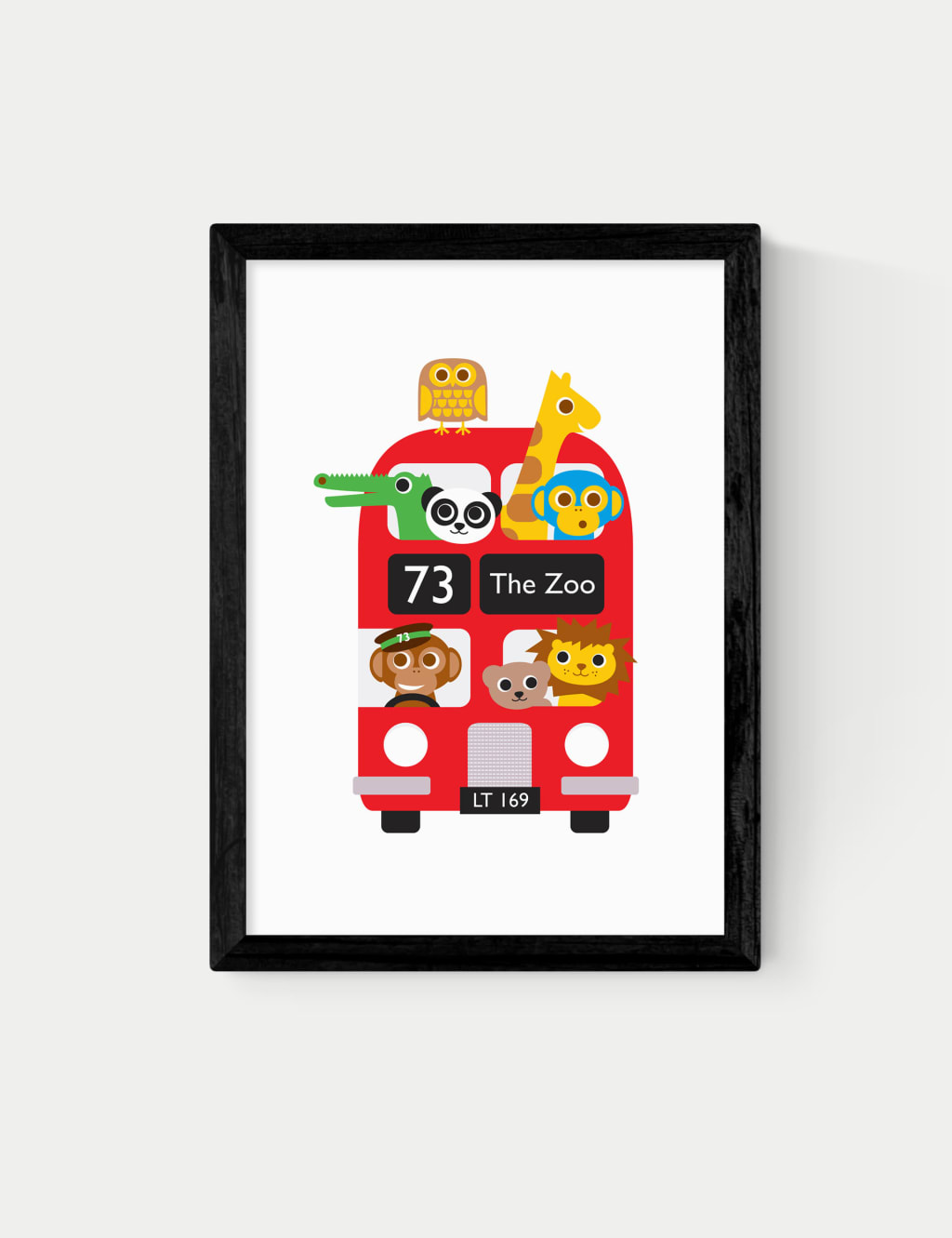 London Bus Zoo Framed Art 1 of 3