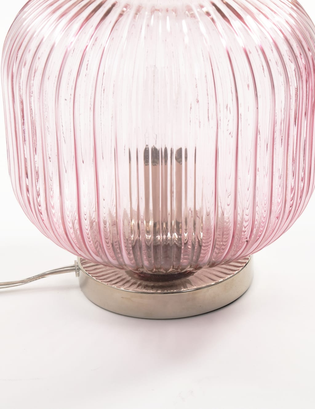 Ribbed Glass Table Lamp 4 of 5