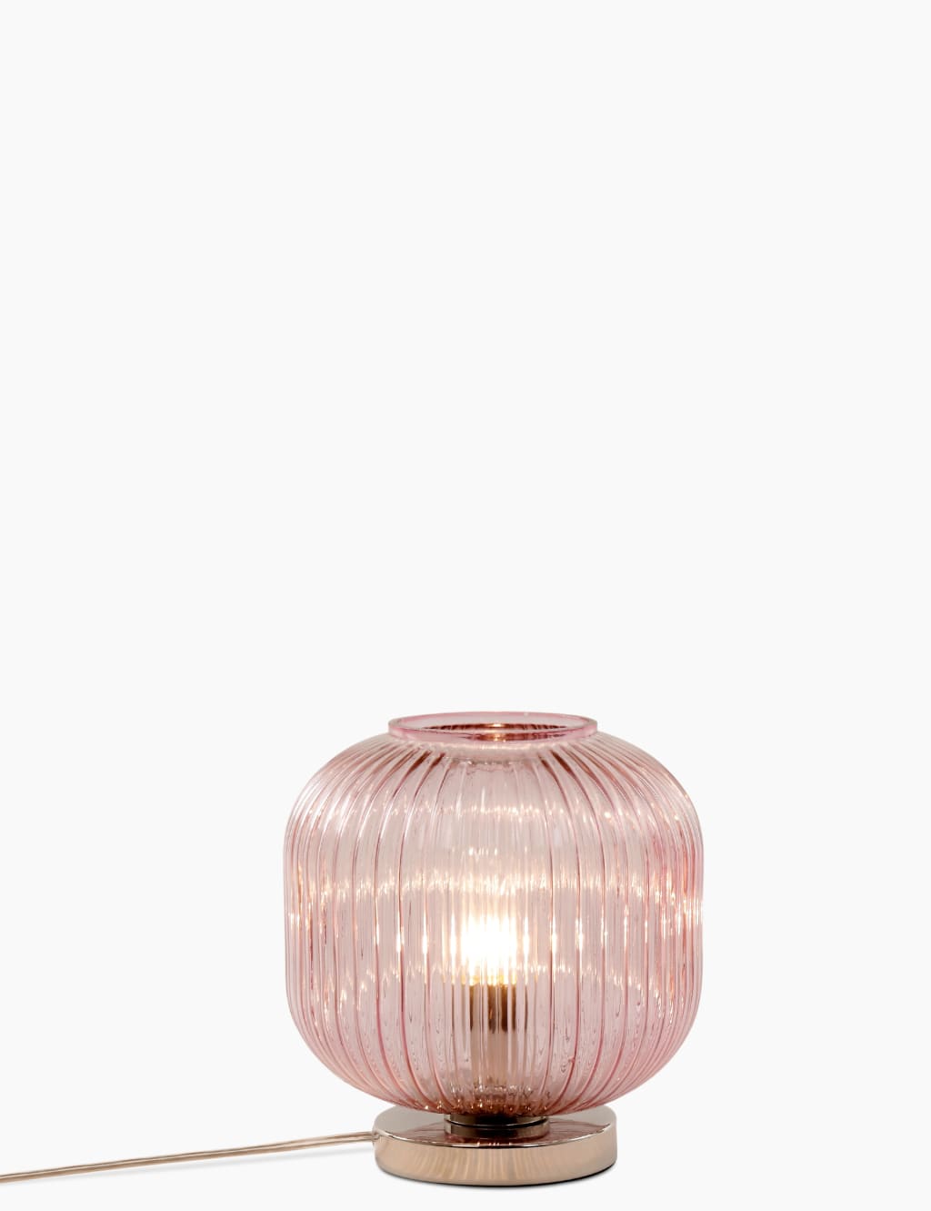 Ribbed Glass Table Lamp 2 of 5
