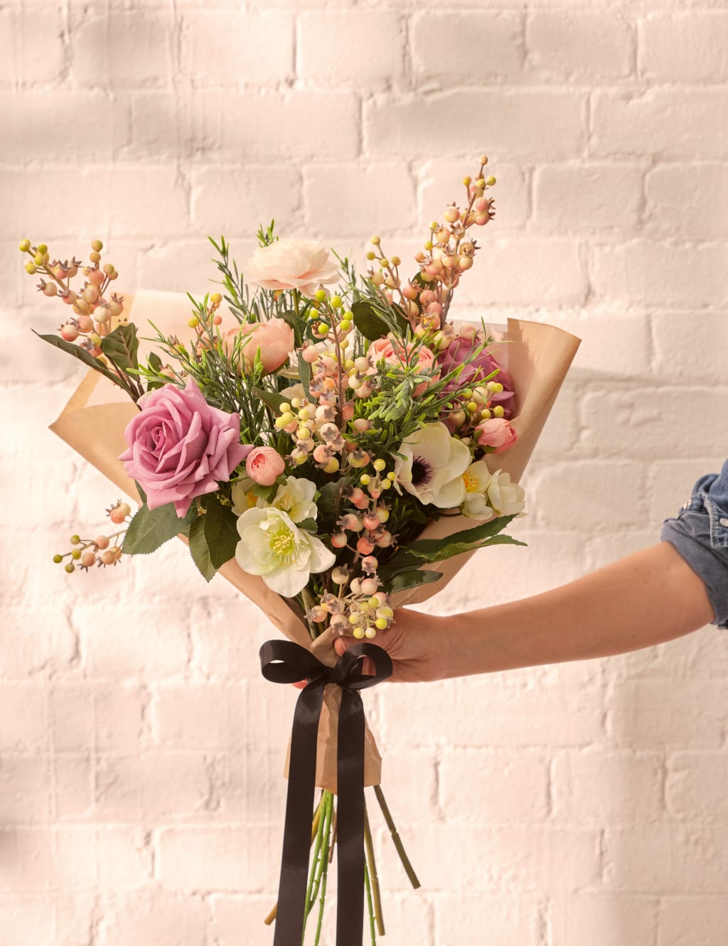 Set of 2 Artificial Real Touch Rose Stems 6 of 7