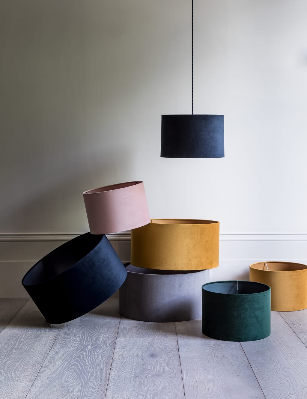 Velvet Oversized Ceiling Lamp Shade 5 of 6