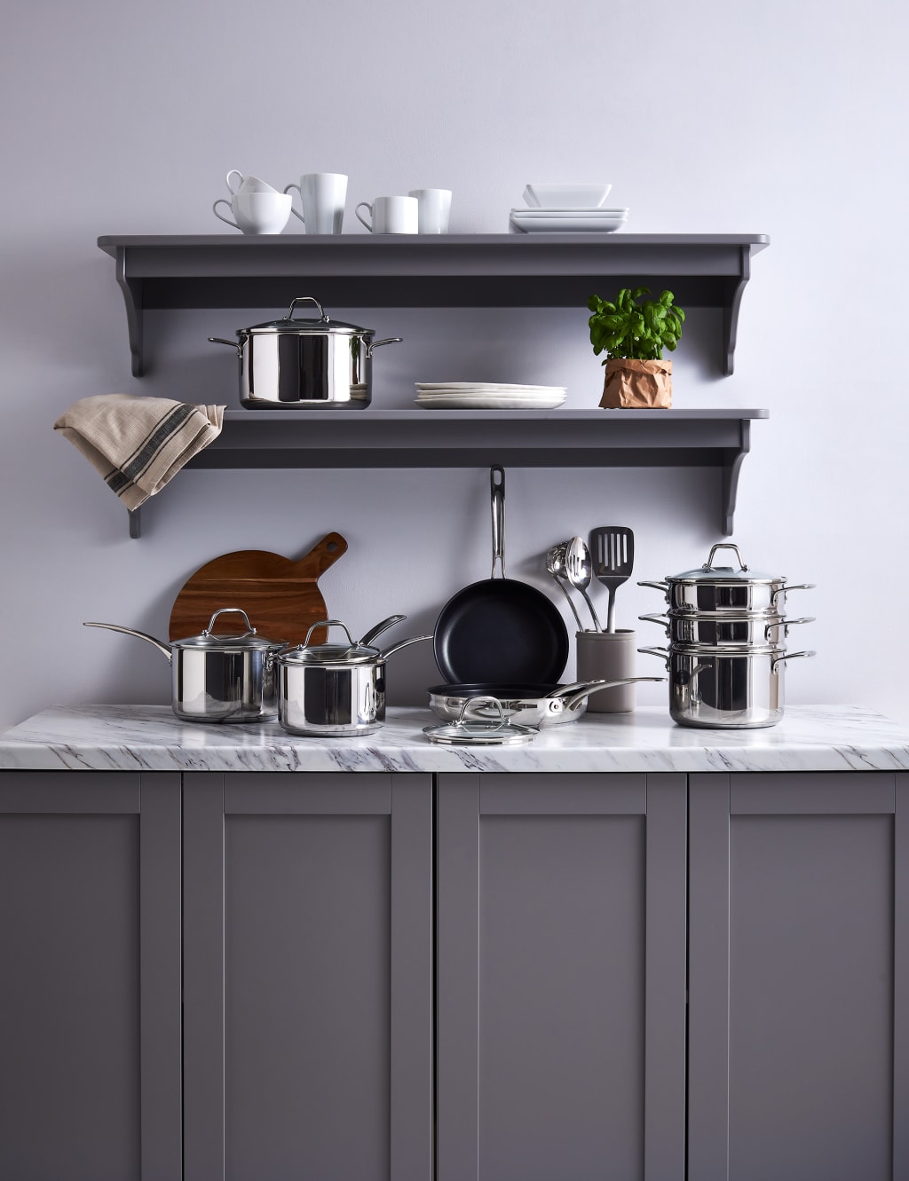 3 Piece Stainless Steel Pan Set 6 of 6