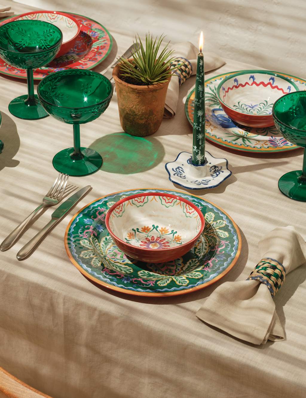 Set of 4 Boho Paradise Picnic Coupe Glasses 7 of 7