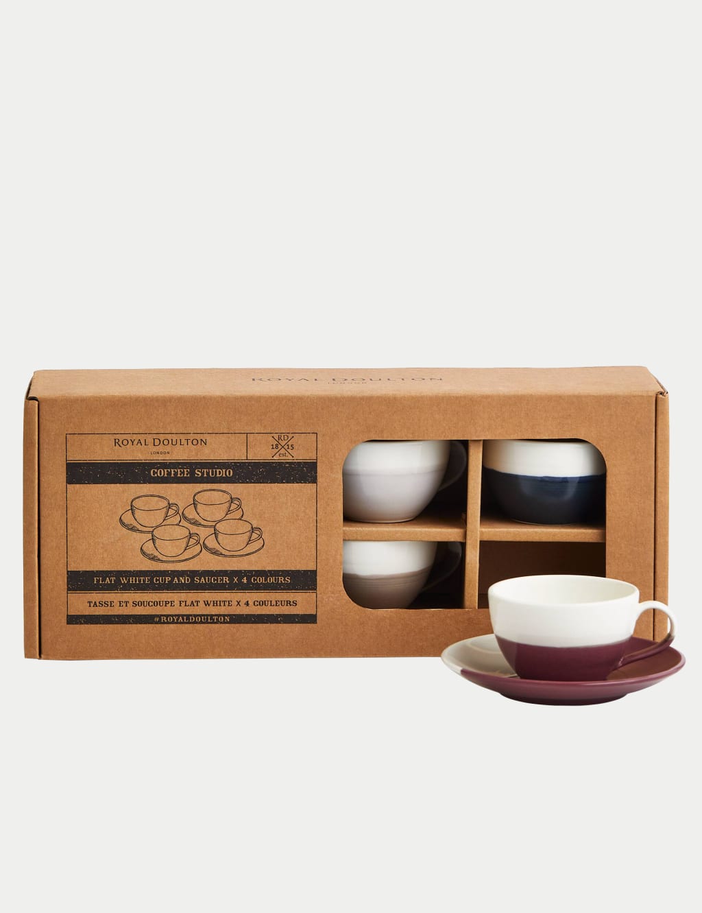 Set of 4 Coffee Studio Cups & Saucers 5 of 6