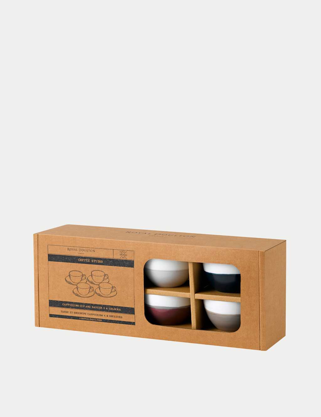 Set of 4 1815 Coffee Studio Cappuccino Cups & Saucers 2 of 3