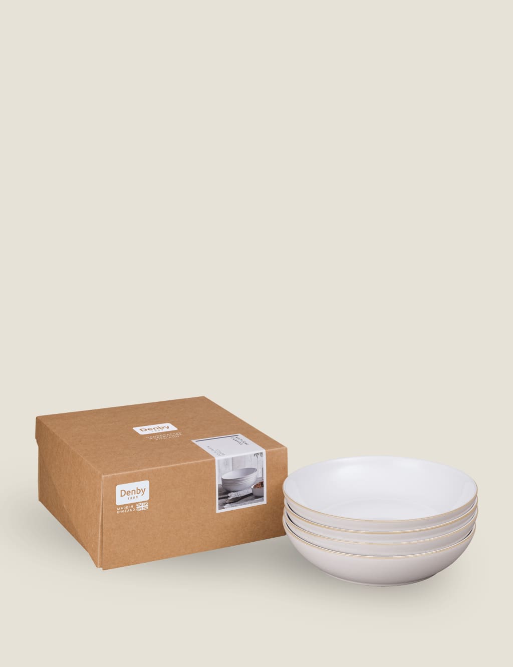 Set of 4 Natural Canvas Pasta Bowls 2 of 7