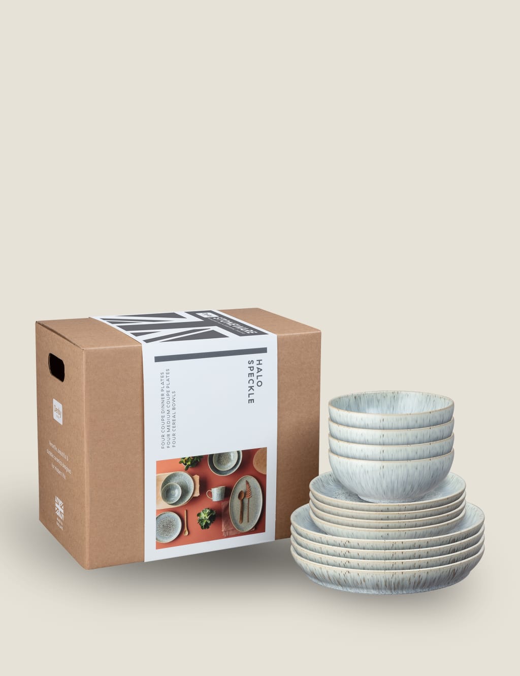 12 Piece Halo Speckle Dinner Set 2 of 8