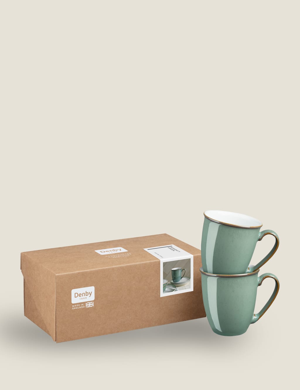 Set of 2 Regency Green Mugs 2 of 5
