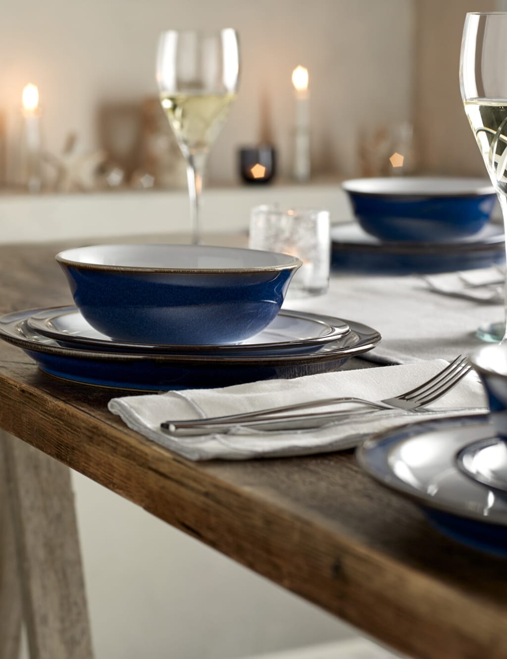 12 Piece Imperial Blue Dinner Set 7 of 8
