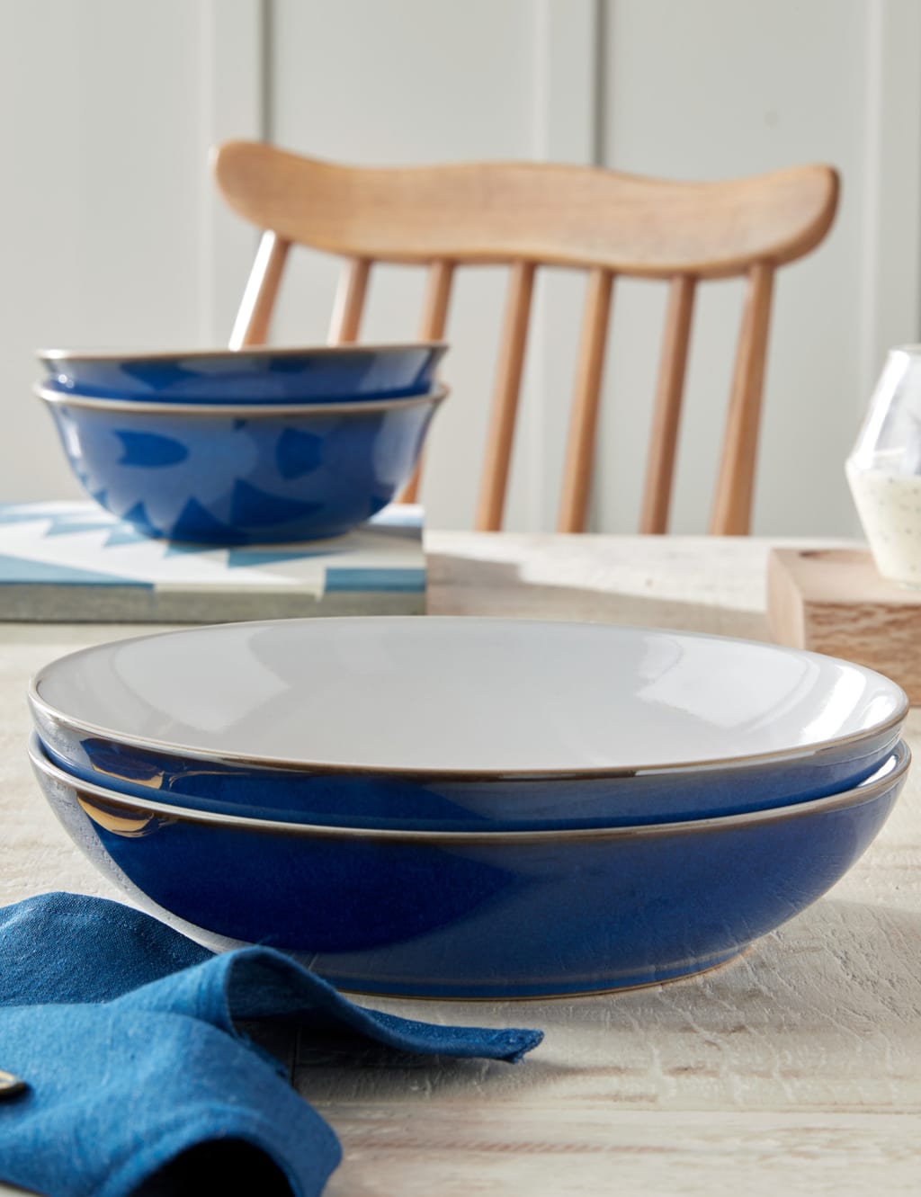 Set of 4 Imperial Blue Pasta Bowls 6 of 7