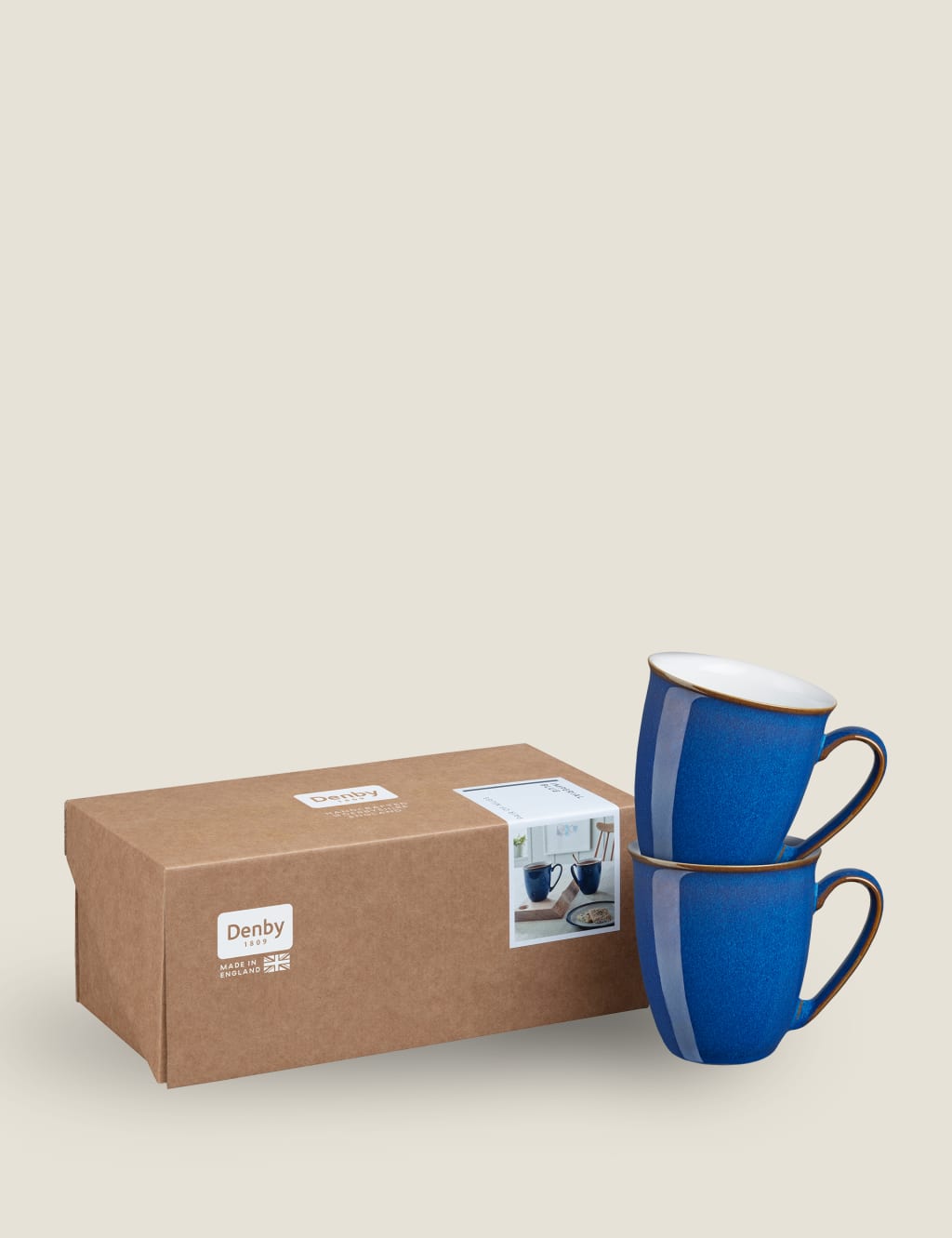Set of 2 Imperial Blue Mugs 2 of 6