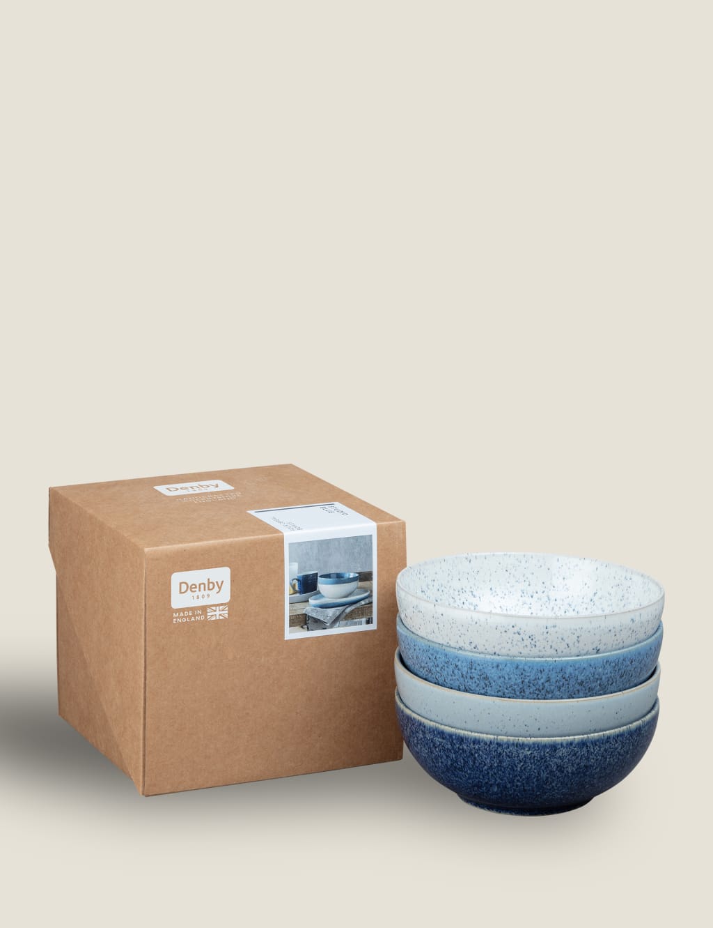 Set of 4 Studio Blue Cereal Bowls 2 of 5