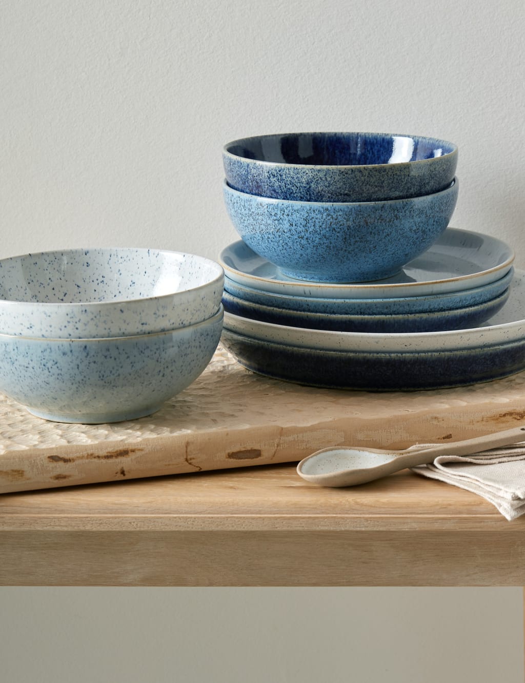 Set of 4 Studio Blue Dinner Plates Denby M S