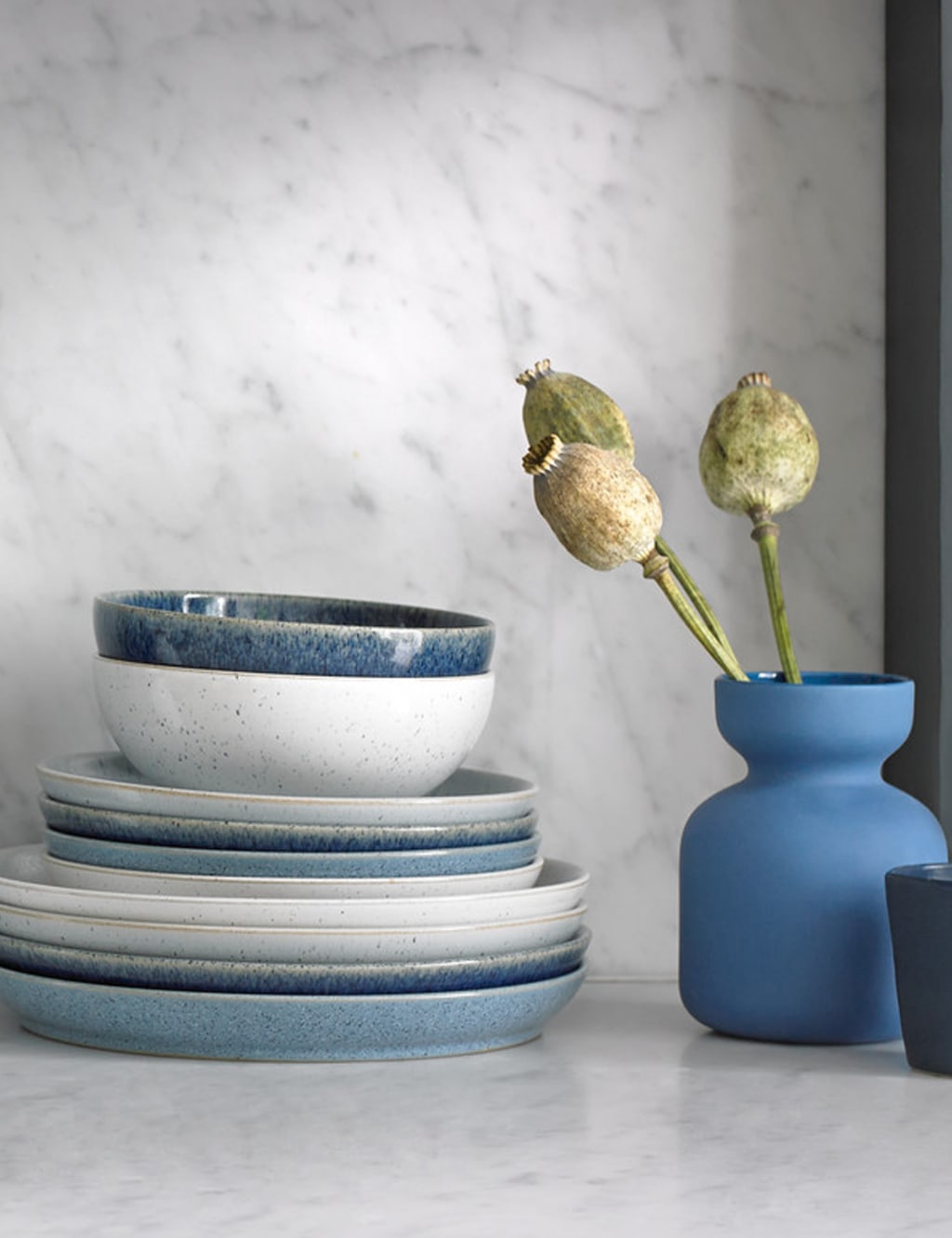 Set of 4 Studio Blue Side Plates Denby M S