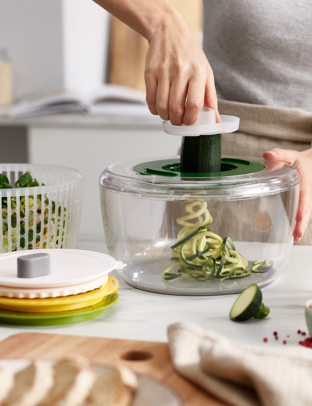 4 Piece Multi Prep Salad Spinner 4 of 6