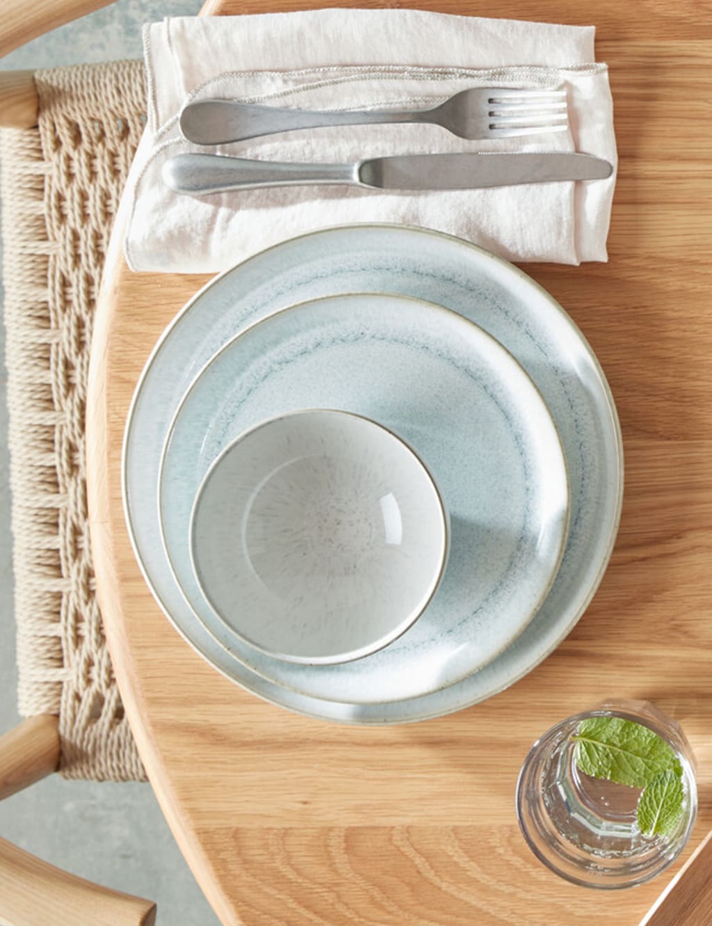 12 Piece Kiln Green Dinner Set 5 of 7